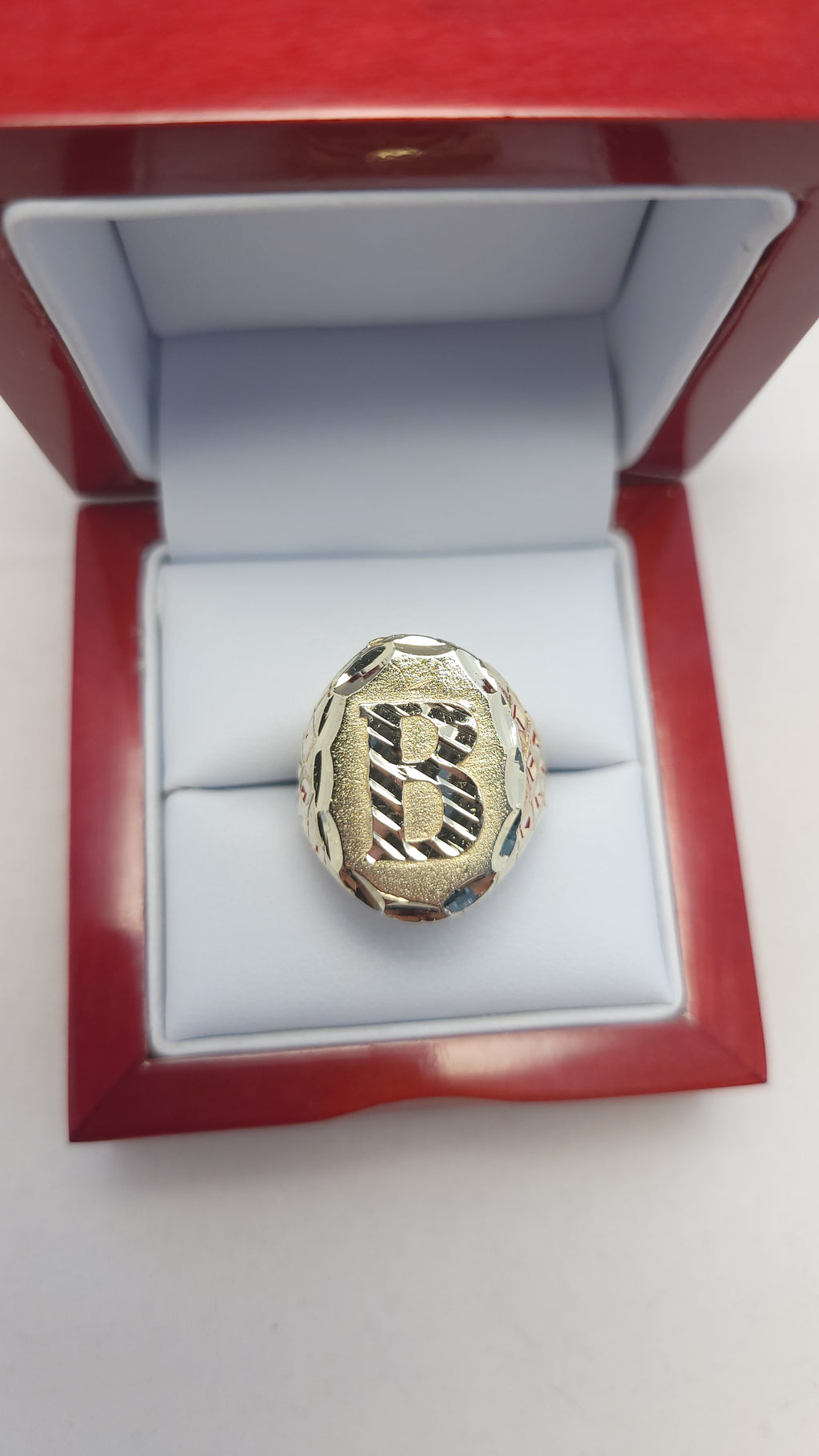 10K YG Letter "B" Ring